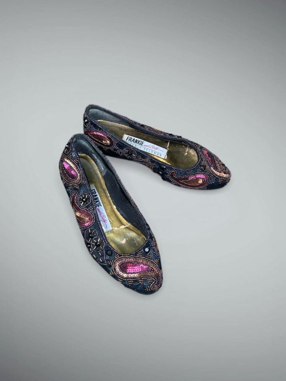 Frankie & Baby Beverly Feldman Vintage Beaded Paisley Ballet Flats Size 5